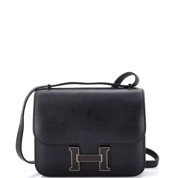 Hermes Constance Bag Limited Edition On A Summer Night Printed Sombrero 18 Black - Picture 1 of 11